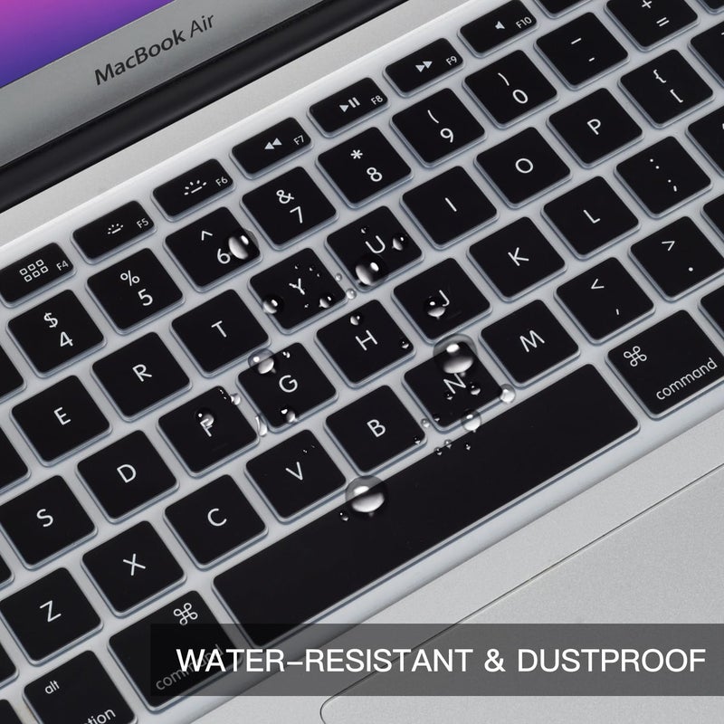 CaseBuy غطاء لوحة مفاتيح CaseBuy لجهاز MacBook Air 13 بوصة لجهاز MacBook Air 13 بوصة A1369 A1466 2012-2017 و MacBook Pro 13 بوصة، 15 بوصة (مع أو بدون شاشة Retina، 2015 أو إصدار أقدم)، أسود - Image 5